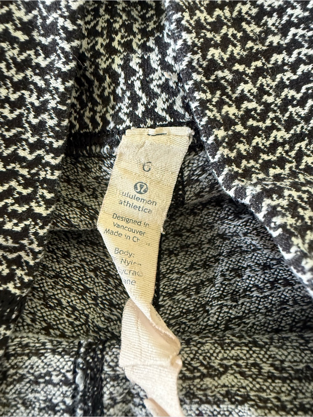 lululemon athletica Black & White Patterned Leggings